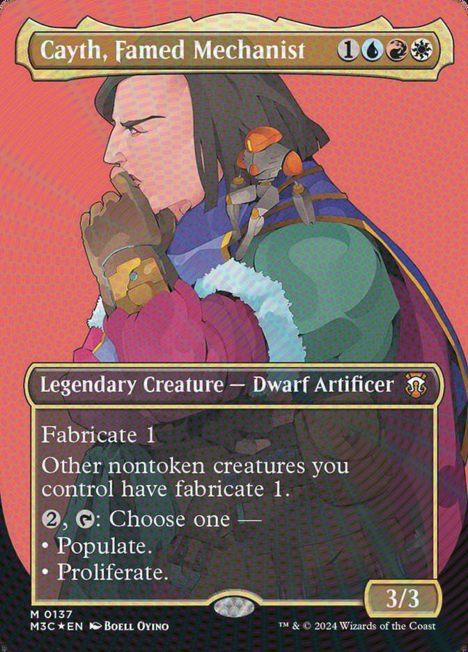 Cayth, Famed Mechanist (M3C) (137) / Borderless / Ripple Foil