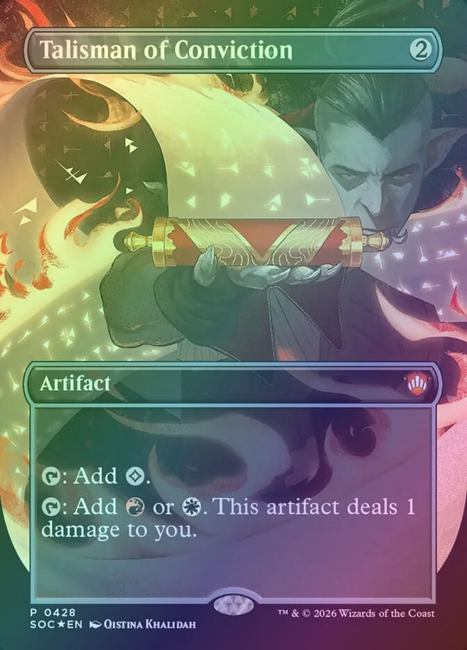 Talisman of Conviction (SOC) (428) / Borderless / Foil