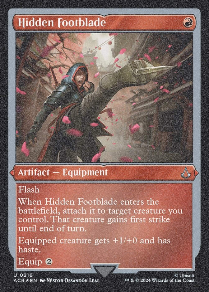 Hidden Footblade (ACR) (216) / Foil Etched
