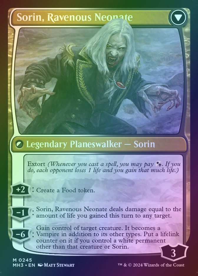 Sorin of House Markov // Sorin, Ravenous Neonate (MH3) (245) / Foil — cara 2 de 2
