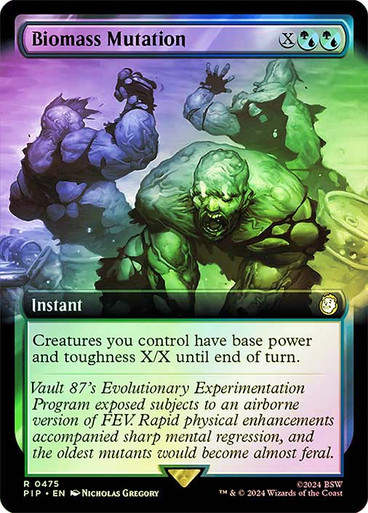 Biomass Mutation (pip) (475) / Extended Art Foil
