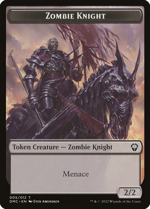 Warrior Token // Zombie Knight Token (tdmc) — cara 2 de 2