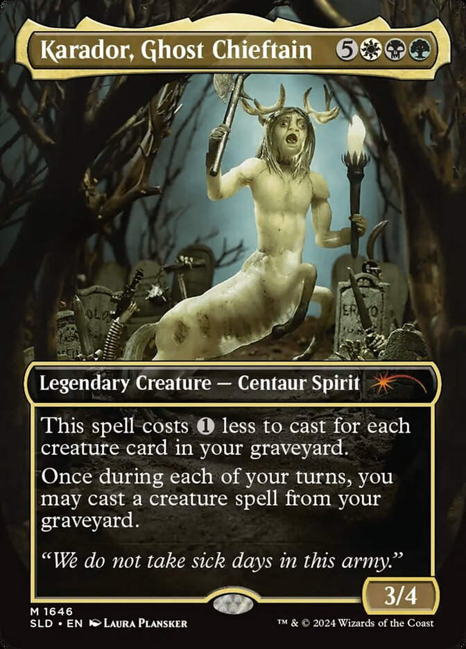 Karador, Ghost Chieftain (SLD) (1646) / Borderless