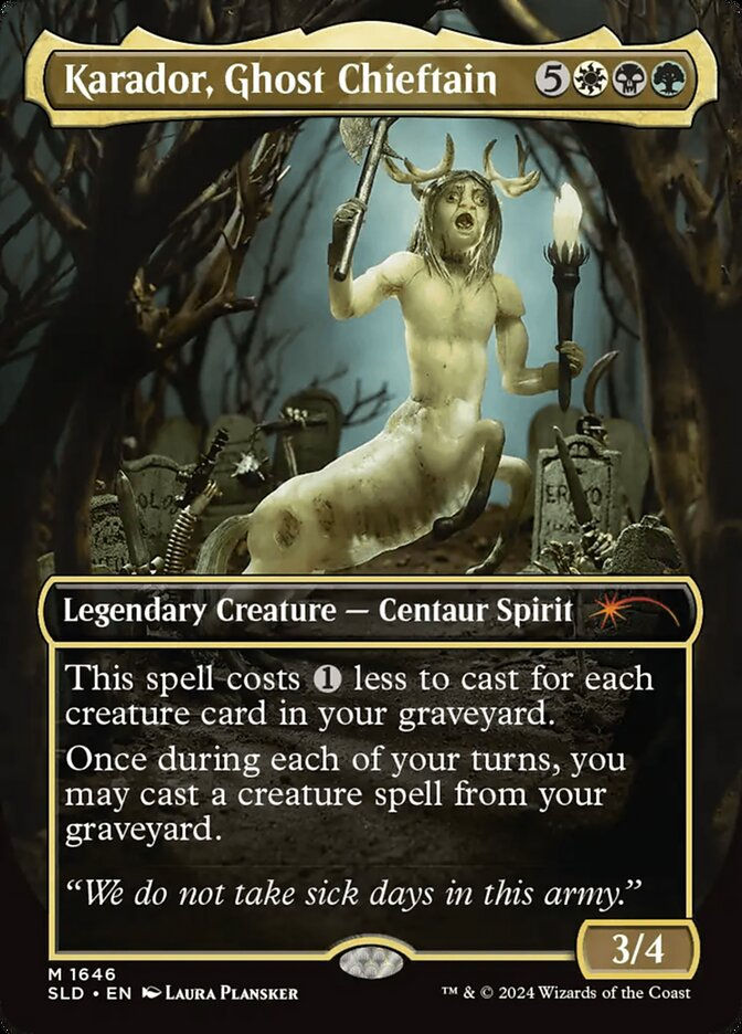Karador, Ghost Chieftain (SLD) (1646) / Borderless