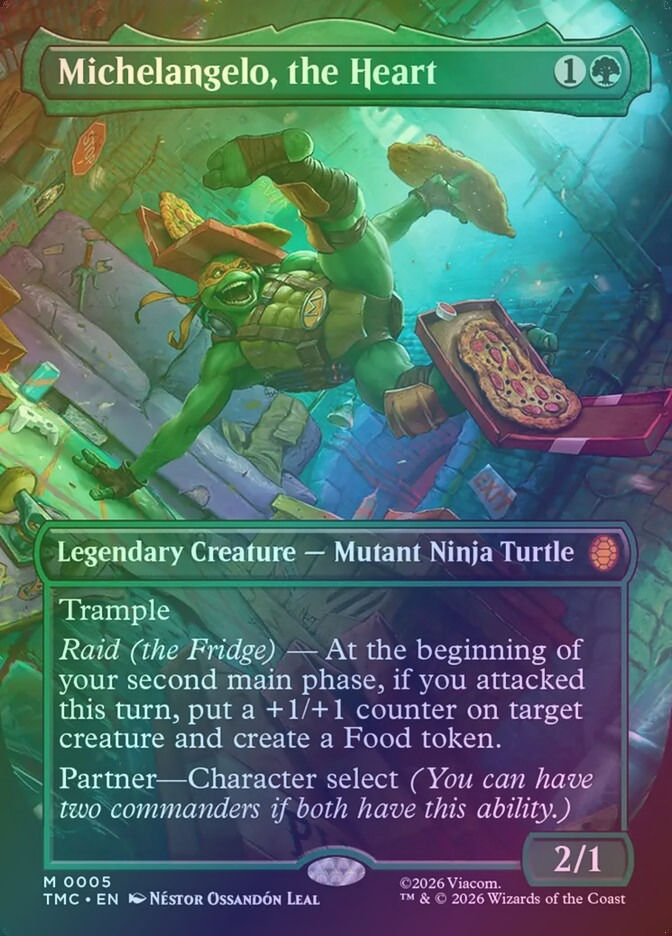 Michelangelo, the Heart (TMC) (5) / Borderless / Foil