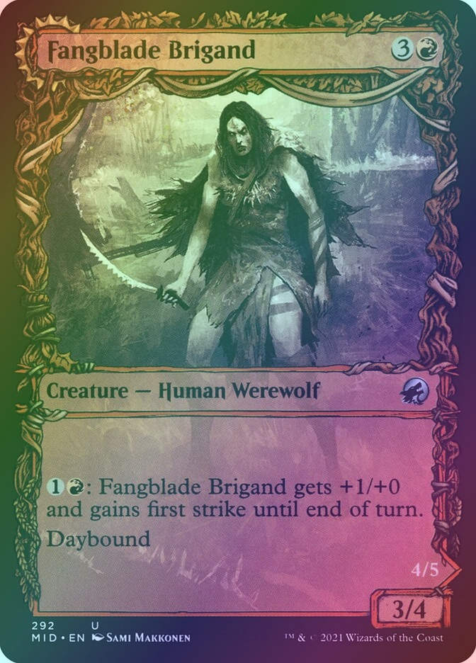 Fangblade Brigand // Fangblade Eviscerator (MID) (292) / Showcase / Foil