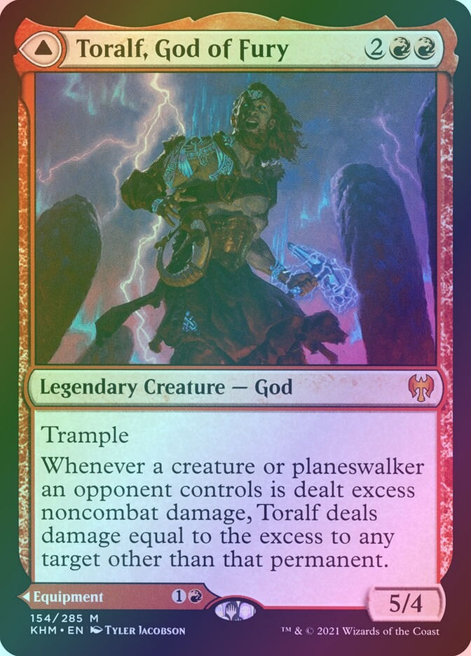Toralf, God of Fury // Toralf's Hammer (KHM) (154) / Foil — cara 1 de 2