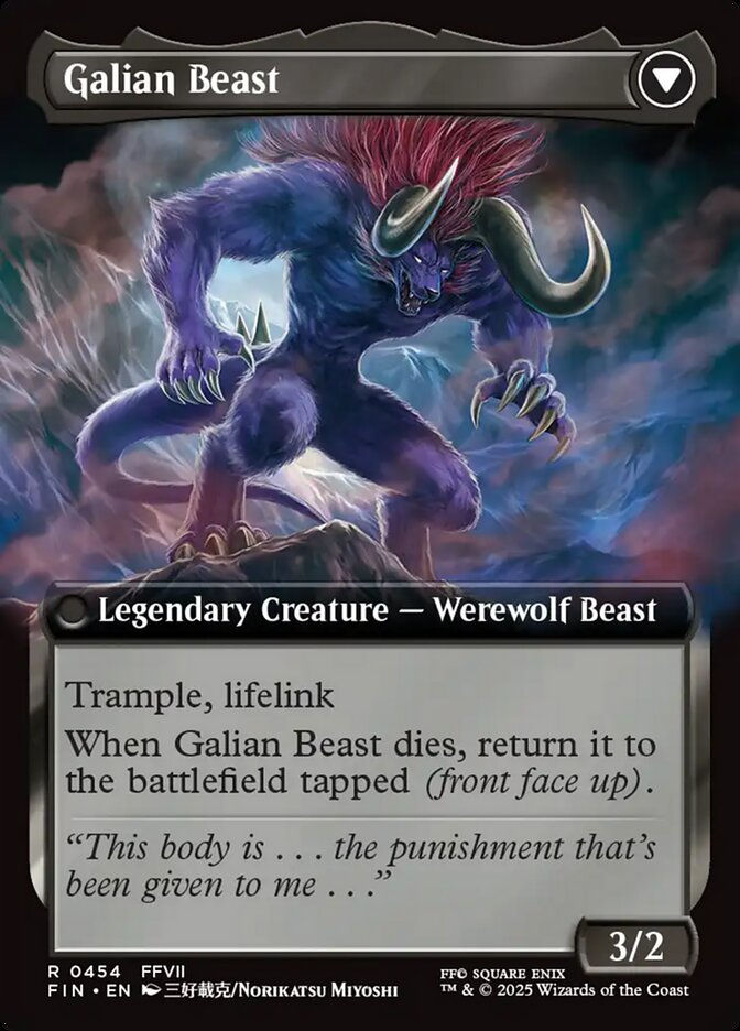 Vincent Valentine // Galian Beast (FIN) (454) / Extended Art — cara 2 de 2