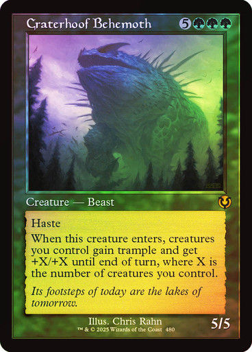 Craterhoof Behemoth (INR) (480) / Foil Retro