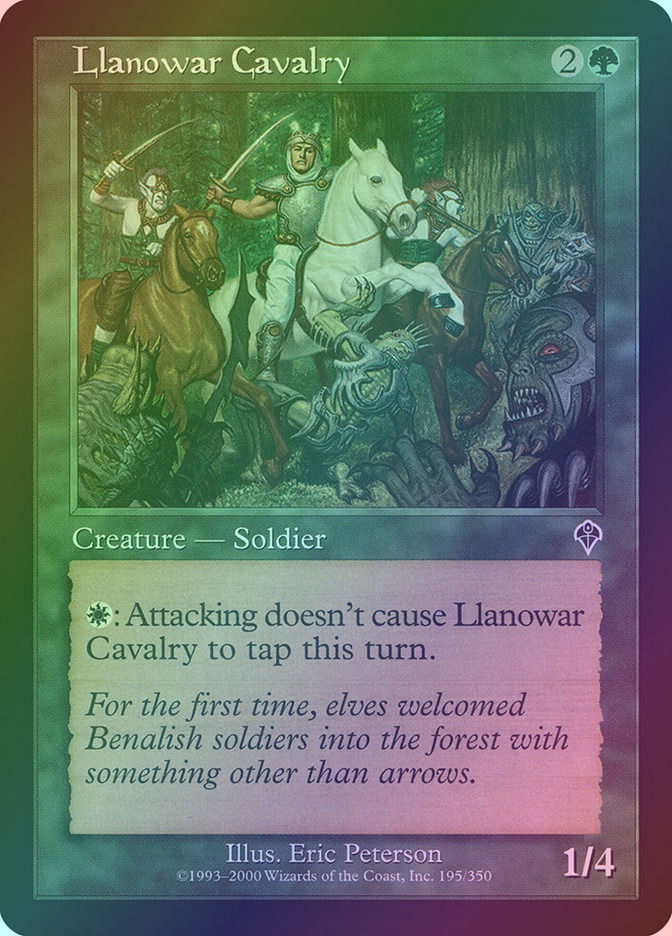 Llanowar Cavalry (INV) (195) / Foil