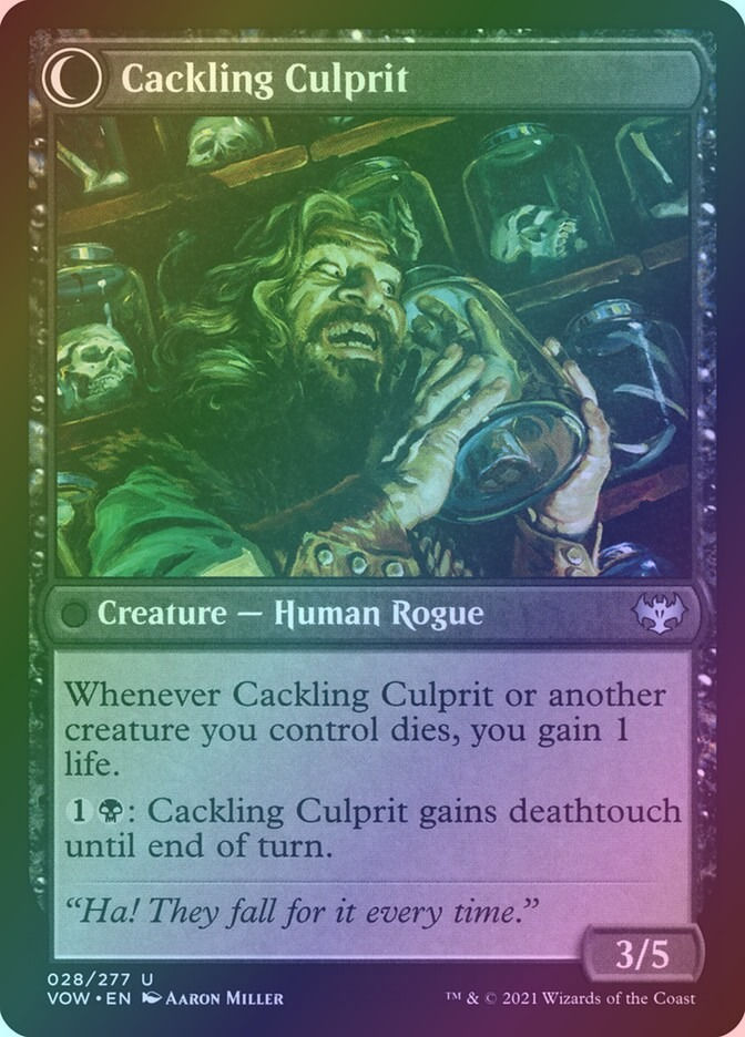 Panicked Bystander // Cackling Culprit (VOW) (28) / Foil — cara 2 de 2