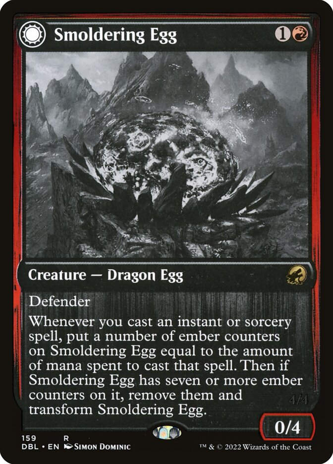 Smoldering Egg // Ashmouth Dragon (DBL) (159)