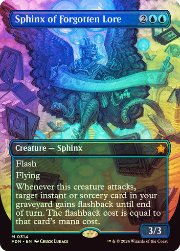 Sphinx of Forgotten Lore (FDN) (314) / Foil / Borderless