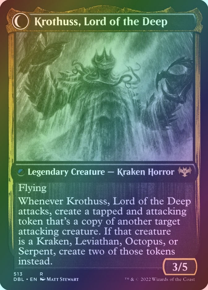 Runo Stromkirk // Krothuss, Lord of the Deep (DBL) (513) / Foil — cara 2 de 2