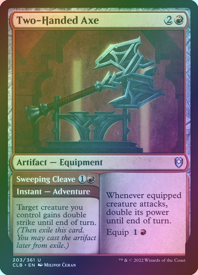 Two-Handed Axe // Sweeping Cleave (CLB) (203) / Foil