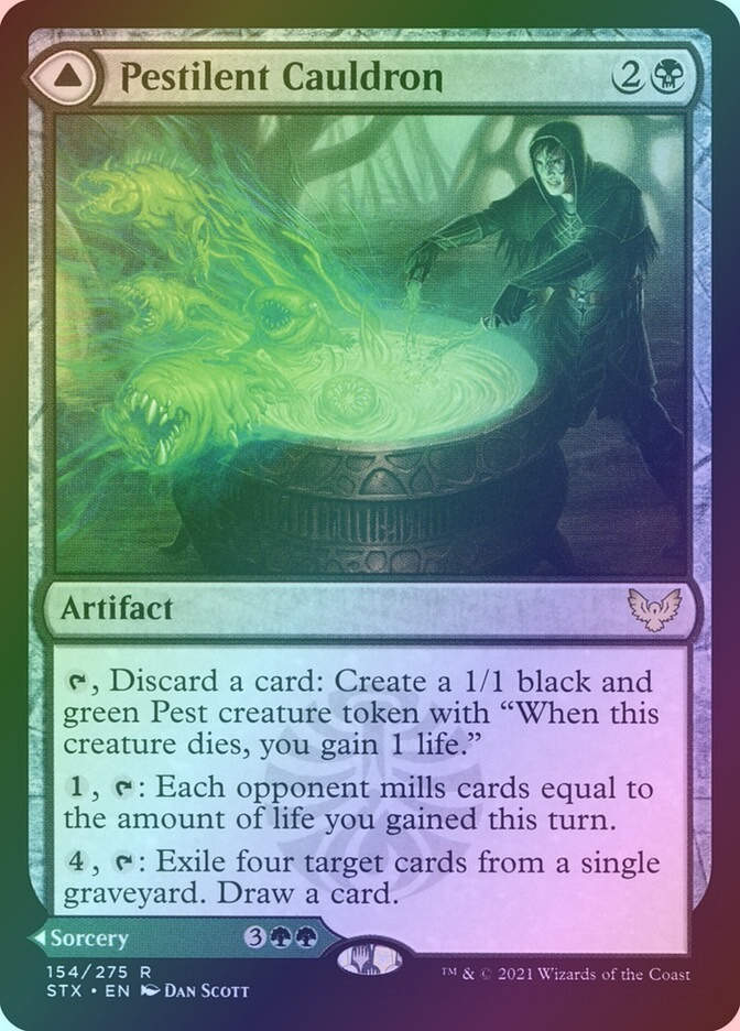 Pestilent Cauldron // Restorative Burst (STX) (154) / Foil
