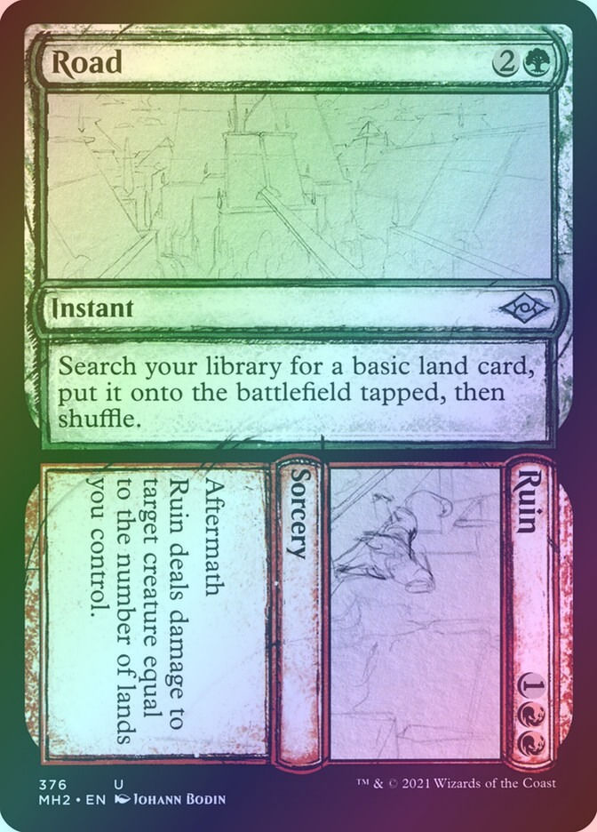 Road // Ruin (MH2) (376) / Showcase / Foil