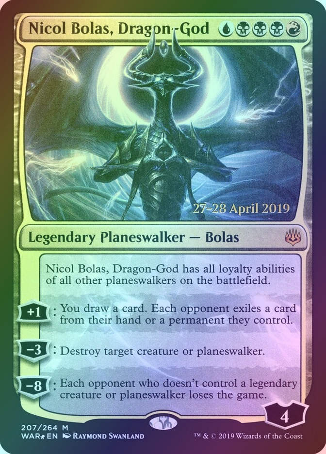 Nicol Bolas, Dragon-God (PWAR) (207s) / Foil
