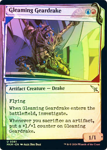 Gleaming Geardrake (mkm) (361) / Showcase Foil