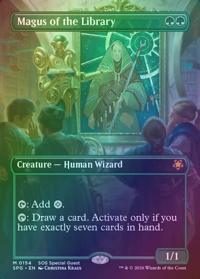 Magus of the Library (SPG) (154) / Borderless / Foil