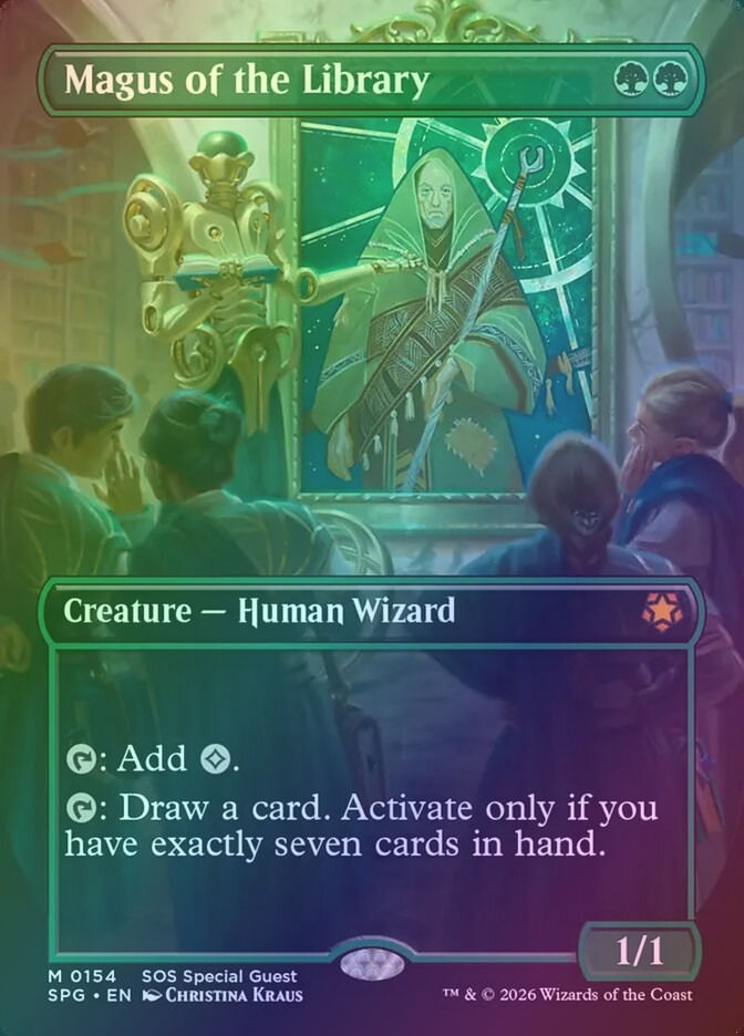Magus of the Library (SPG) (154) / Borderless / Foil