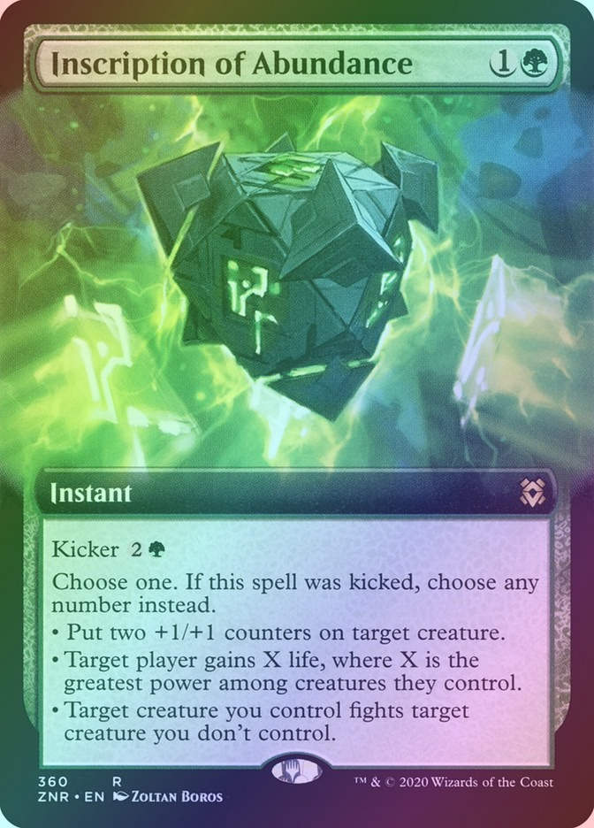 Inscription of Abundance (ZNR) (360) / Extended Art / Foil