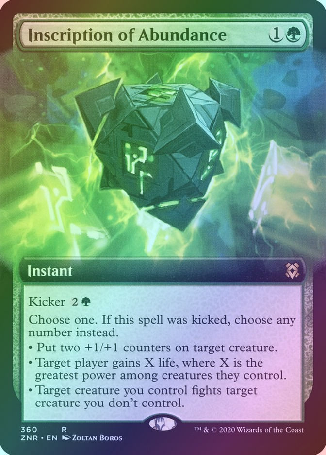 Inscription of Abundance (ZNR) (360) / Extended Art / Foil