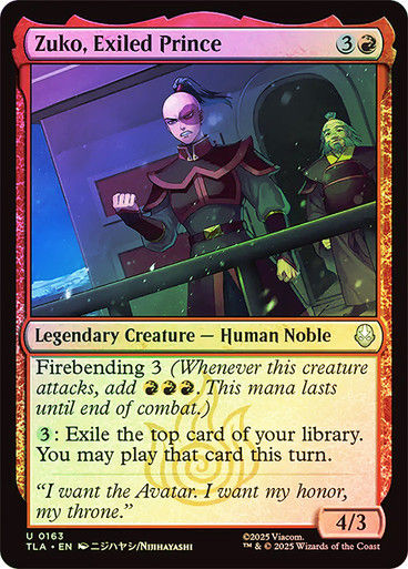 Zuko, Exiled Prince (TLA) (163) / Foil