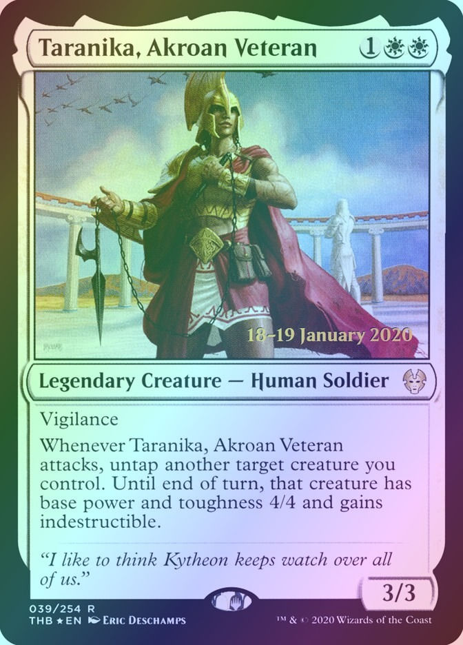 Taranika, Akroan Veteran (PTHB) (39s) / Foil