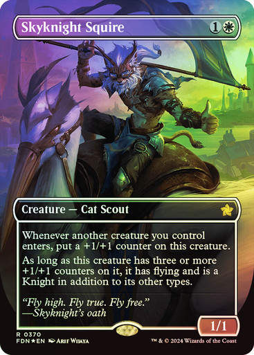 Skyknight Squire (FDN) (370) / Mana Foil / Borderless