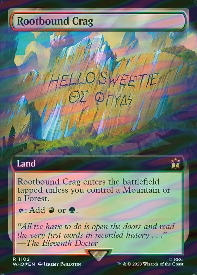 Rootbound Crag (WHO) (1102) / Extended Art / Surge Foil