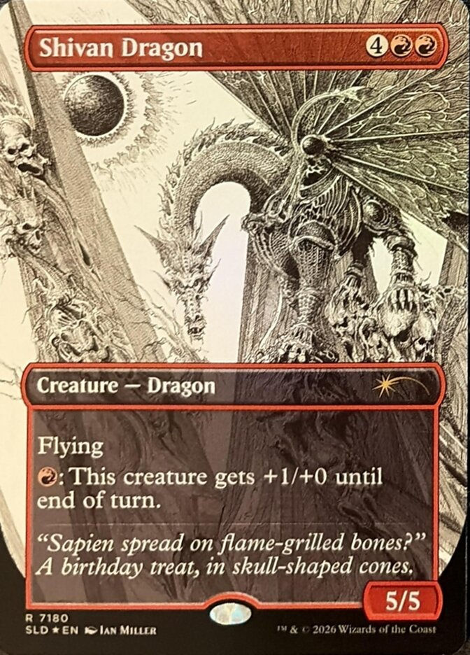 Shivan Dragon (SLD) (7180) / Borderless