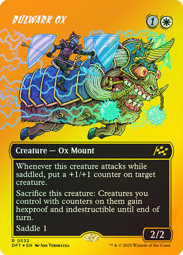 Bulwark Ox (DFT) (532) / Borderless  / First Place Foil