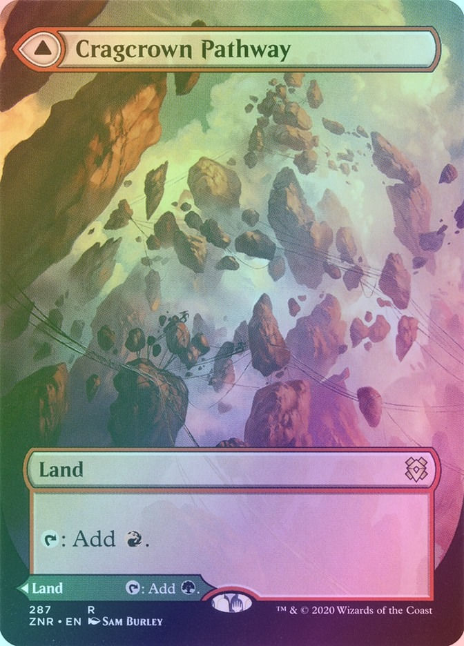 Cragcrown Pathway // Timbercrown Pathway (ZNR) (287) / Borderless / Foil — cara 1 de 2
