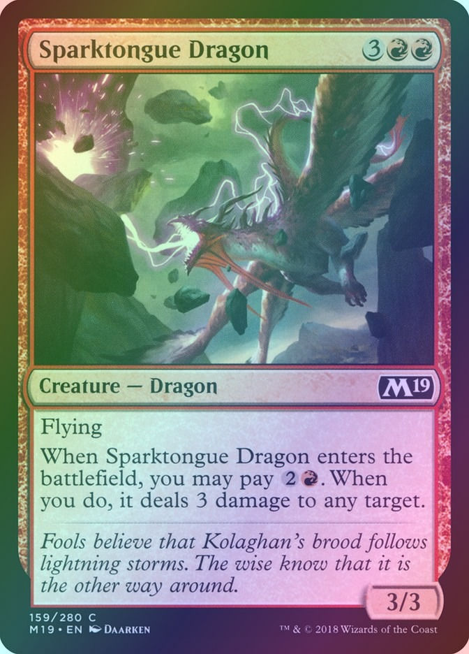 Sparktongue Dragon (M19) (159) / Foil