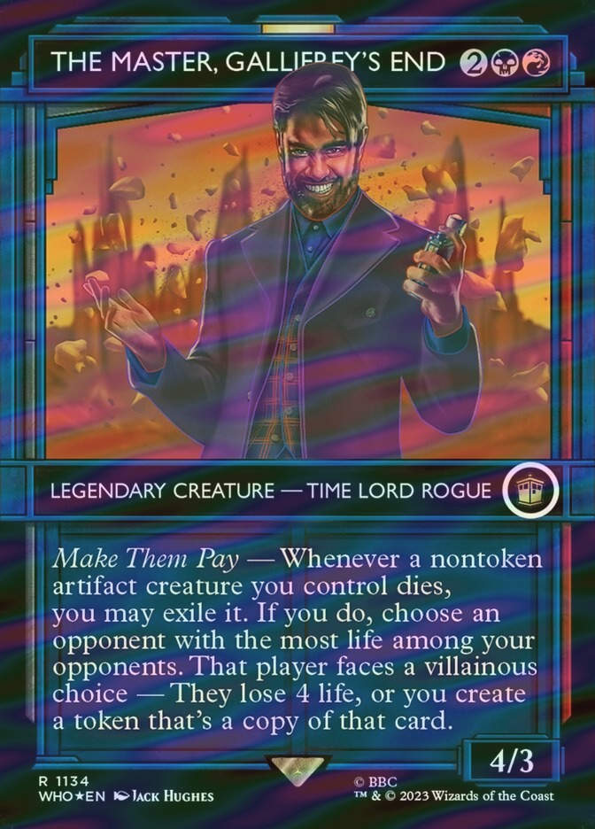 The Master, Gallifrey's End (WHO) (1134) / Borderless / Showcase / Surge Foil