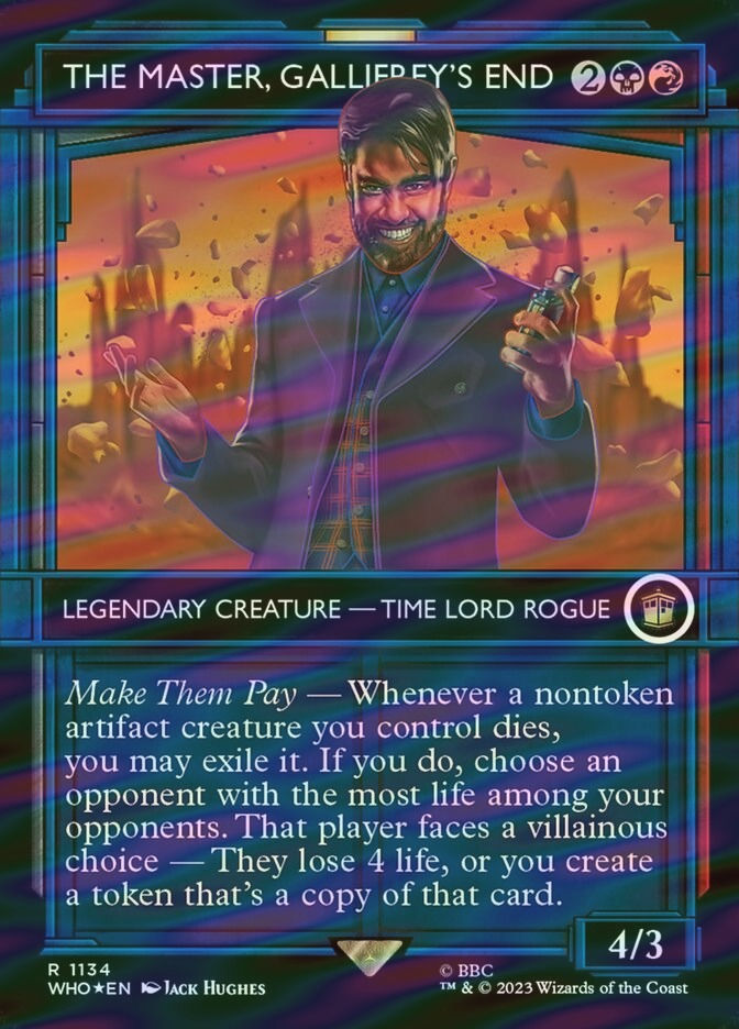 The Master, Gallifrey's End (WHO) (1134) / Borderless / Showcase / Surge Foil