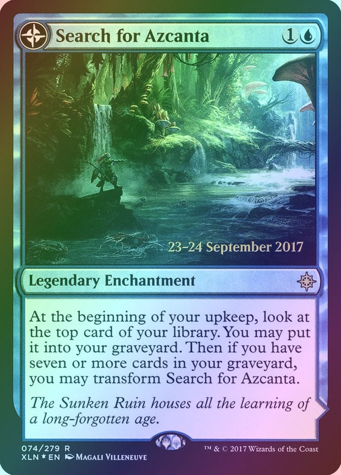 Search for Azcanta // Azcanta, the Sunken Ruin (PXLN) (74s) / Foil — cara 1 de 2