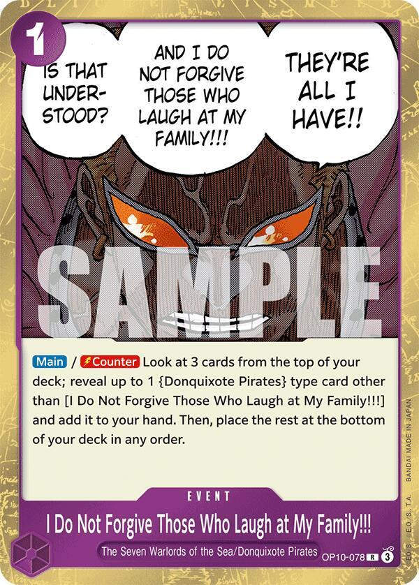 I Do Not Forgive Those Who Laugh at My Family!!! (OP10-078) / Foil
