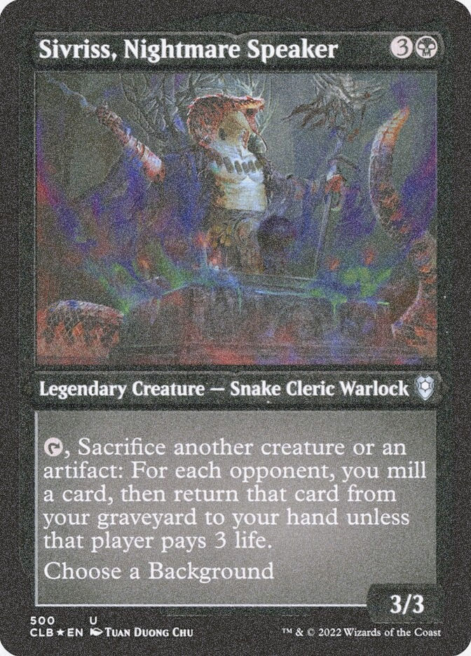 Sivriss, Nightmare Speaker (CLB) (500) / Foil Etched