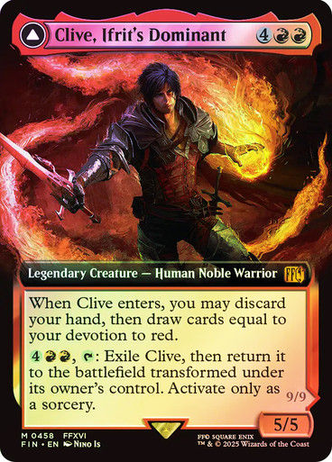 Clive, Ifrit's Dominant // (FIN) (458) / Extended Art / Foil