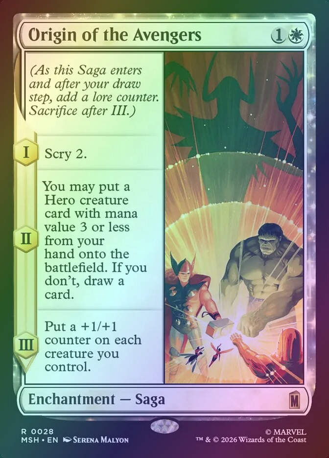Origin of the Avengers (MSH) (28) / Foil