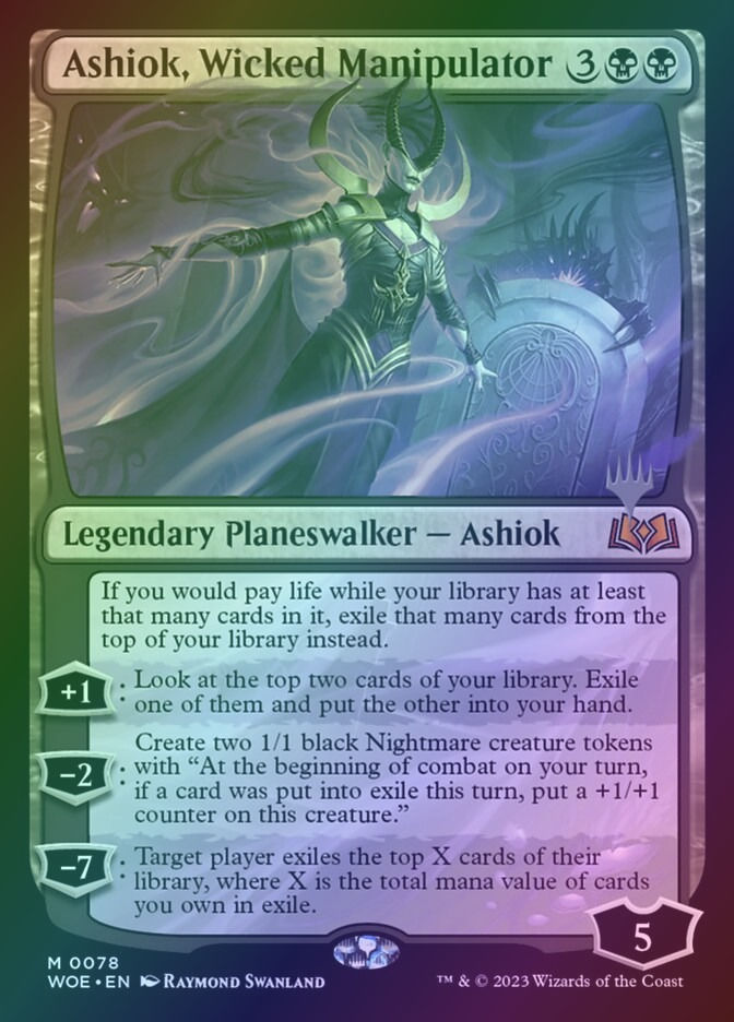 Ashiok, Wicked Manipulator (PWOE) (78p) / Foil