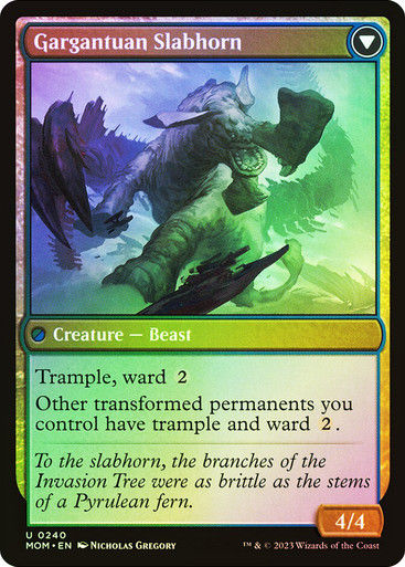 Invasion of Pyrulea // Gargantuan Slabhorn (mom) / Foil — cara 2 de 2