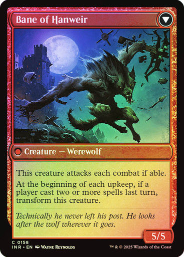 Hanweir Watchkeep // Bane of Hanweir (INR) (158) / Foil — cara 2 de 2