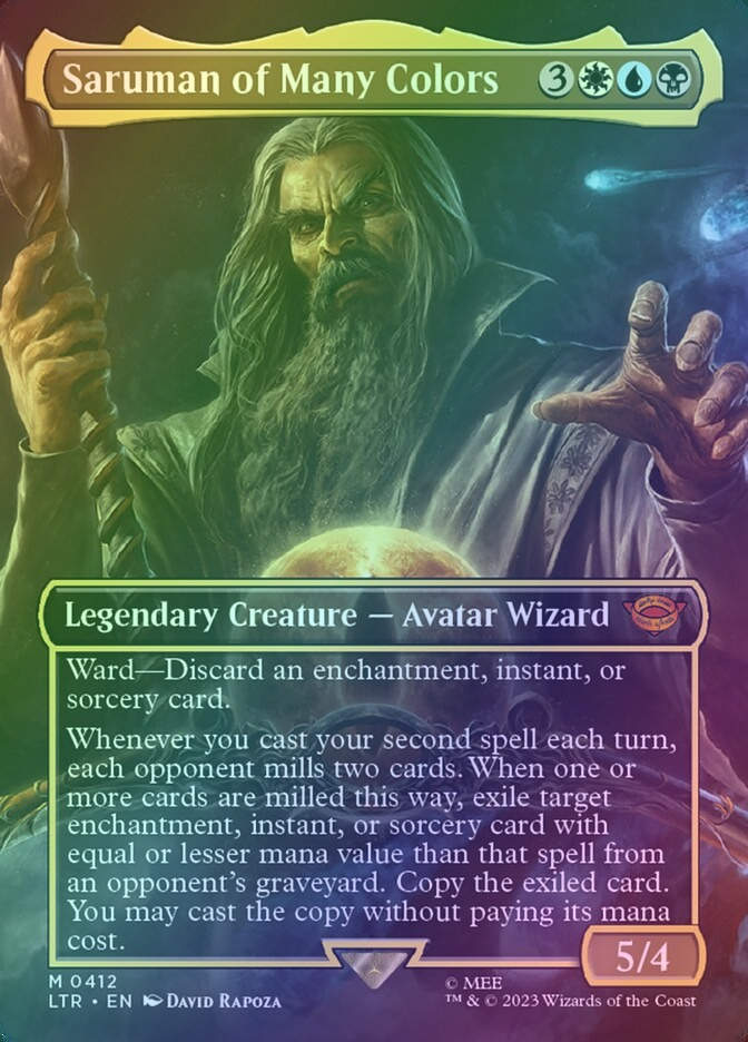 Saruman of Many Colors (LTR) (412) / Borderless / Foil