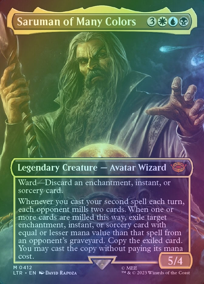 Saruman of Many Colors (LTR) (412) / Borderless / Foil