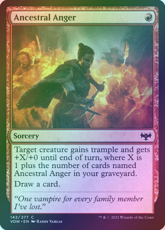 Ancestral Anger (VOW) (142) / Foil