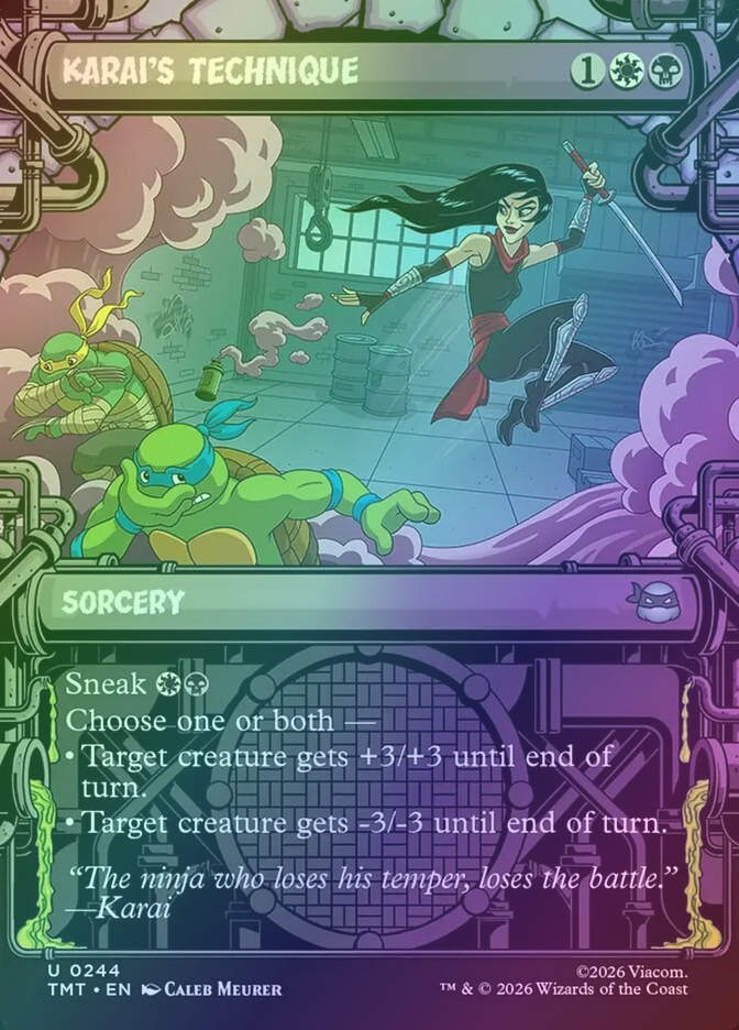 Karai's Technique (TMT) (244) / Borderless / Showcase / Foil