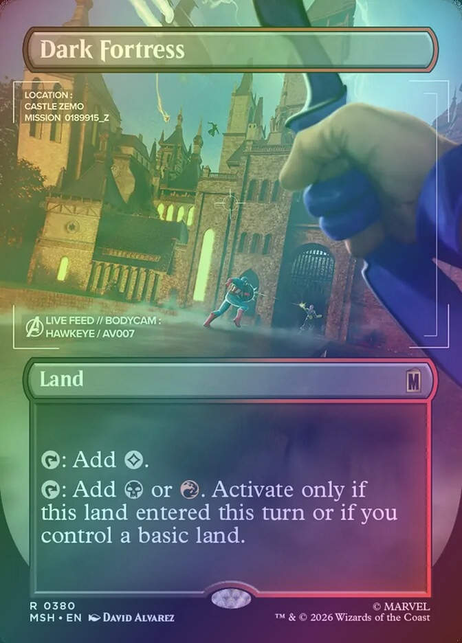 Dark Fortress (MSH) (380) / Borderless / Foil
